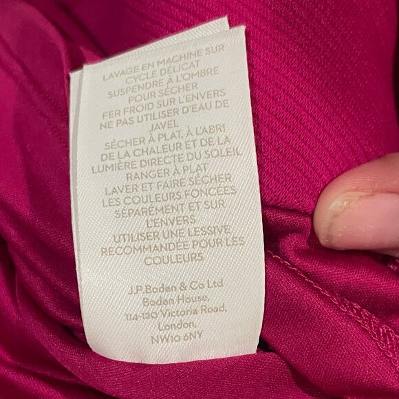 Boden Hadley Ottoman Midi Dress 8R Womens Pink Purple Rib Knit V-neck Formal - Picture 7 of 10